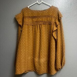 Mustard Yellow Blouse, preowned, XXL
